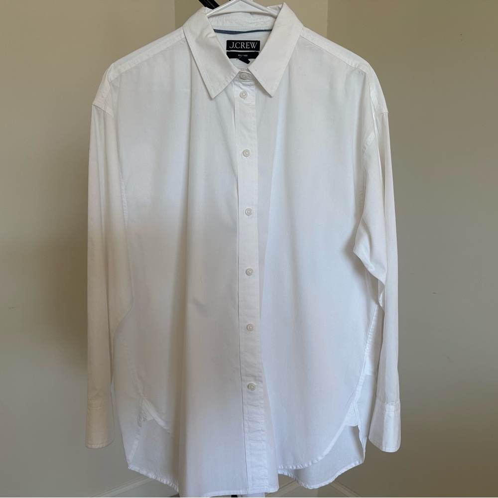 J. Crew cotton poplin white shirt